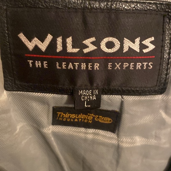 Wilson Womans Leather Coat Size L - Picture 3 of 4